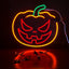 Letrero neón calabaza Halloween 13x12.5pulg regulador LED