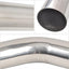 Kit tubo escape acero inox T304 3pulg curvado ajuste universal