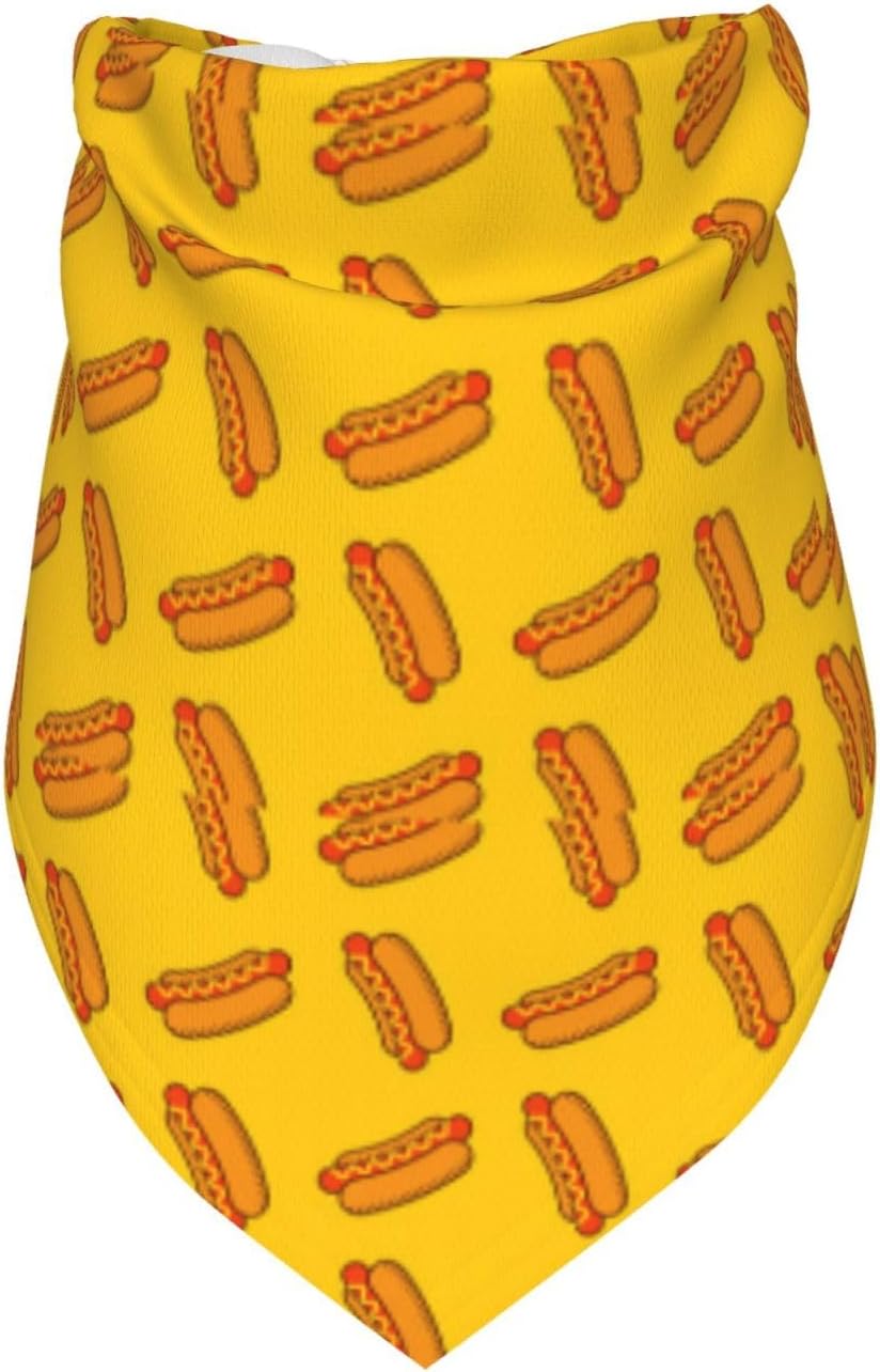 Bufanda reversible triangular para mascotas hot dog