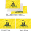 Bandera Gadsden 2x3" poliéster 3 capas doble cara