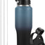 Botella agua aislada acero inox 1 litro sin BPA con popote