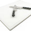 Tabla cortar plástico ranura jugos 18x12pulg blanco