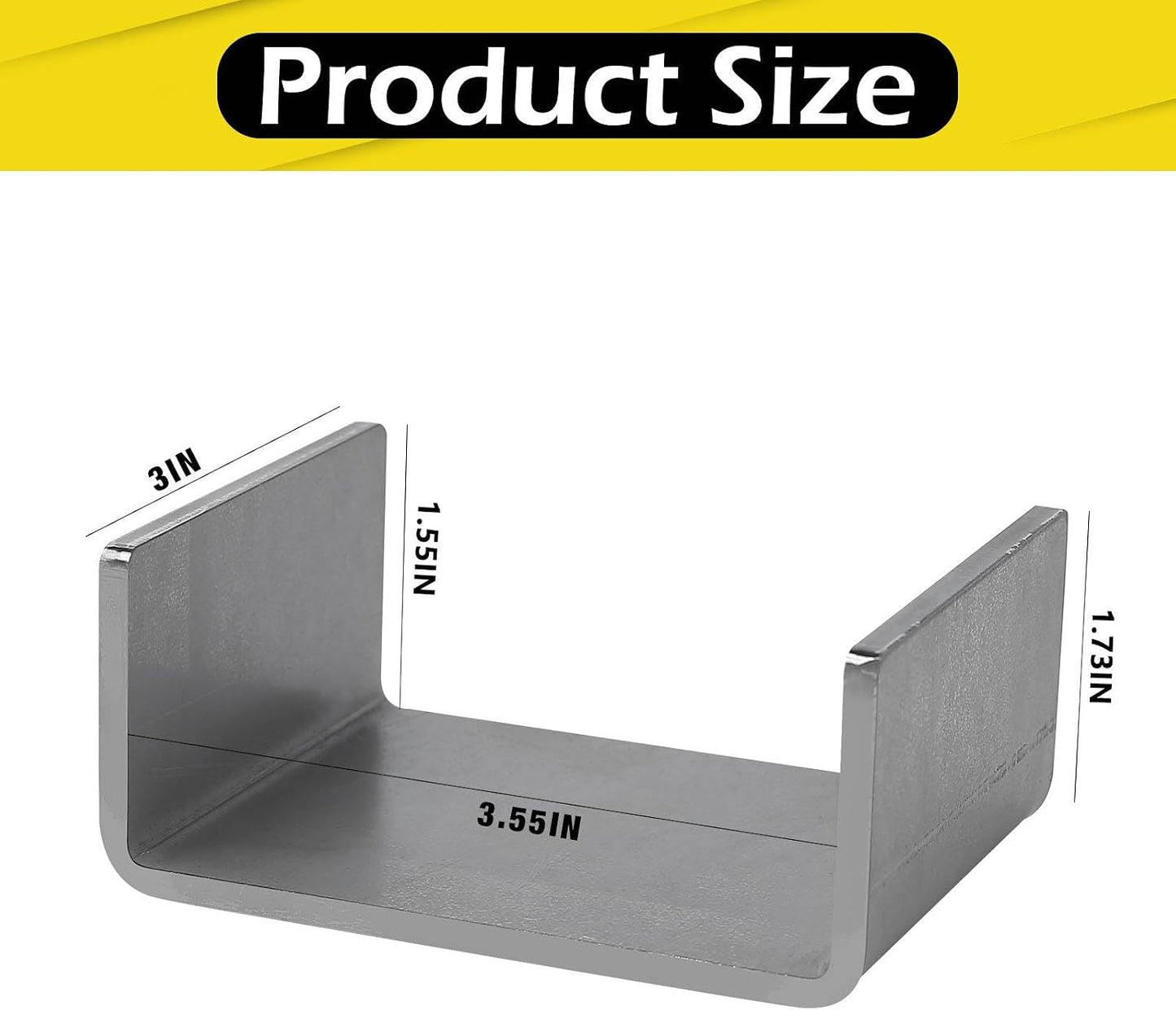 8 Pzas Bolsillos Estaca Soldar Acero 2x4" Remolque