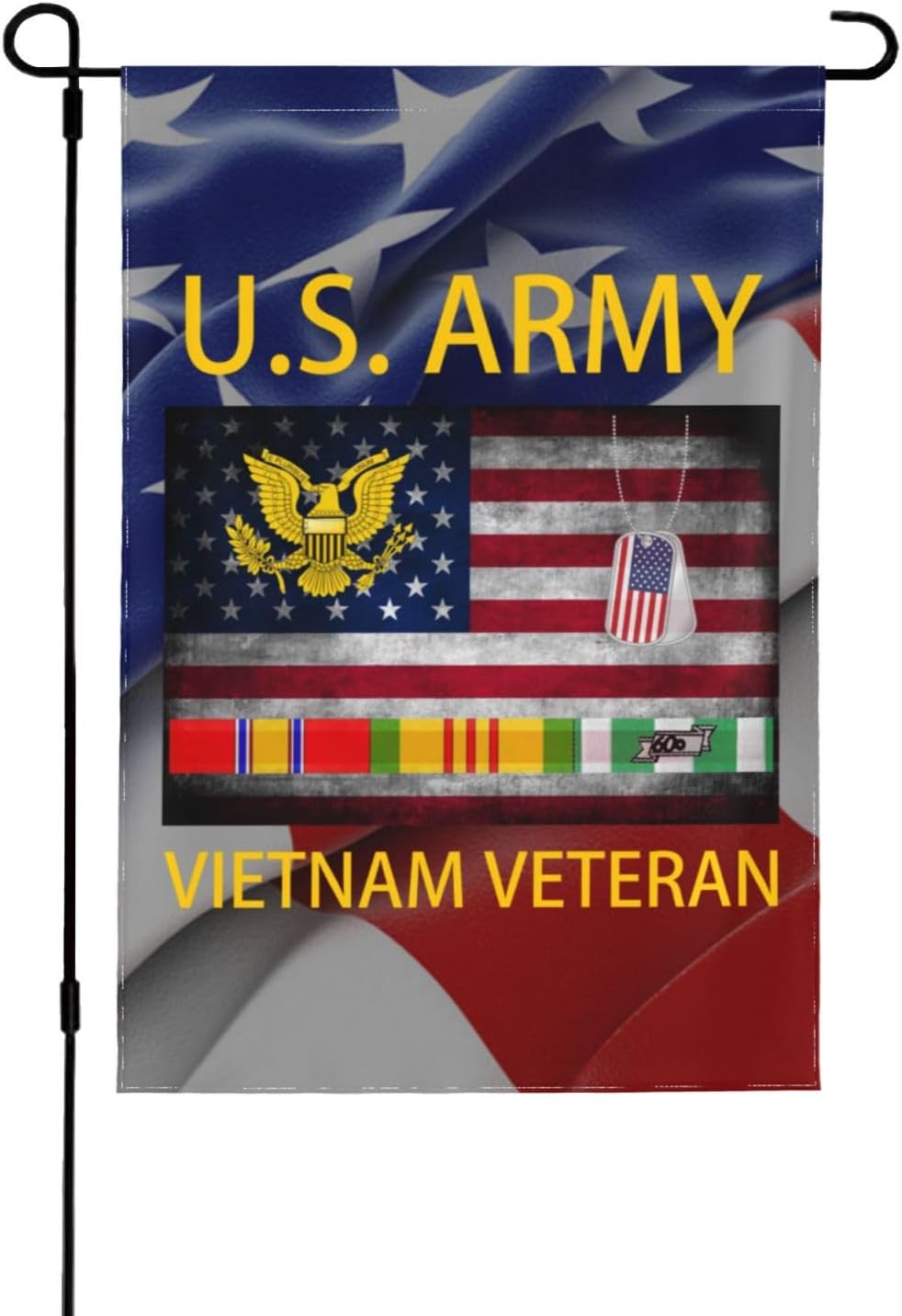 Bandera doble cara ejército EE.UU. Vietnam 12.5x18pulg