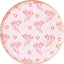 Platos papel rosa 8pulg para fiesta paquete 8