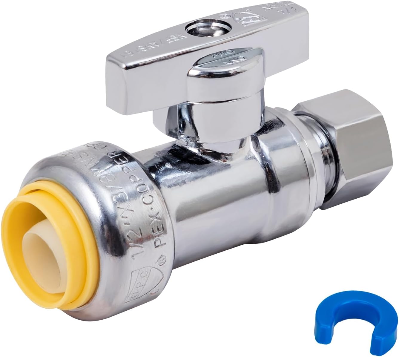 Válvula de cierre agua 1/2x3/8 pulg latón sin plomo