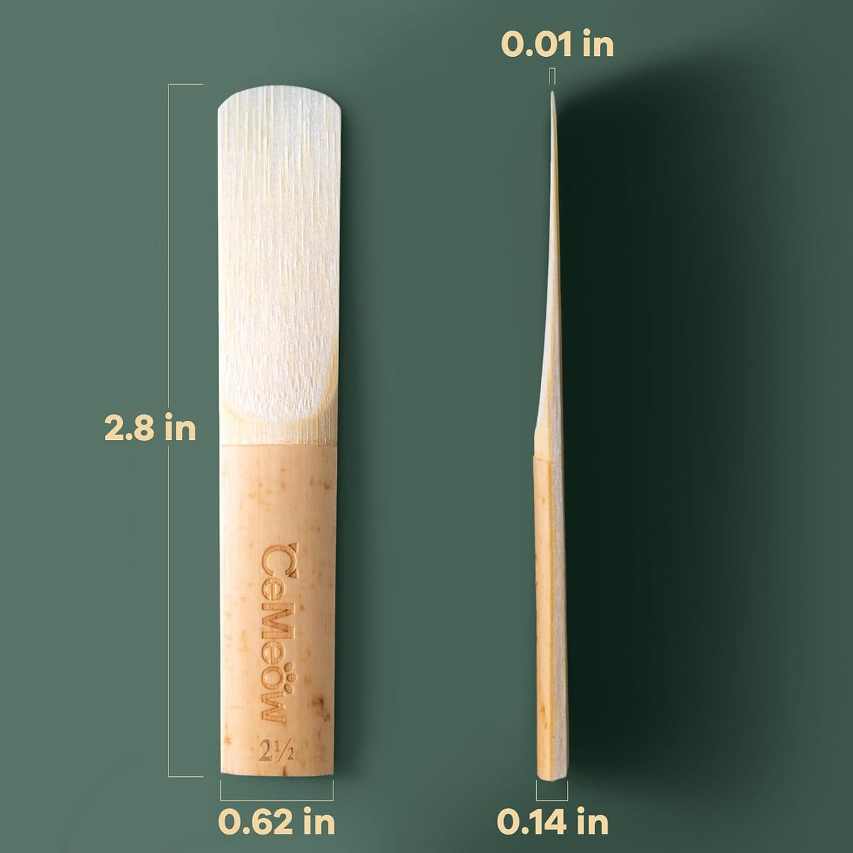 Cañas saxofón alto 2.5 pack 10 con caja plástico