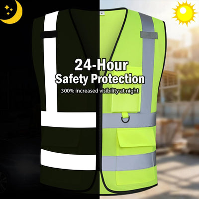 Chaleco seguridad visibilidad alta clase 2 con bolsillos talla L