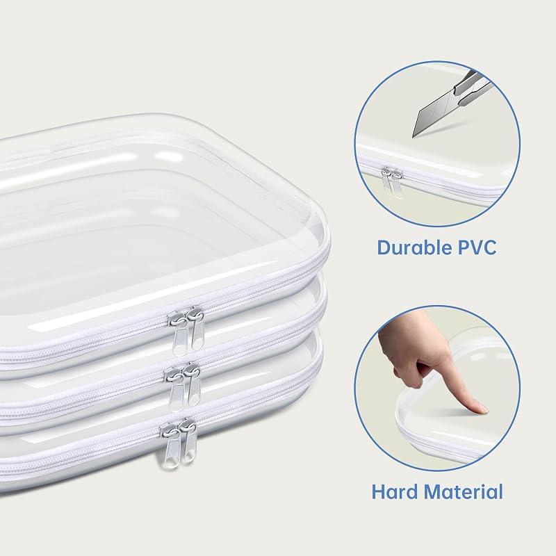 Estuche plástico transparente 6 pzas organiz. viaje