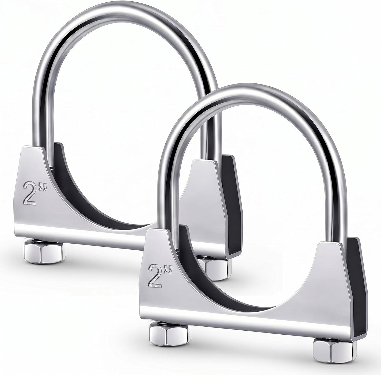 4 Abrazaderas Escape 2" Hierro Galvanizado