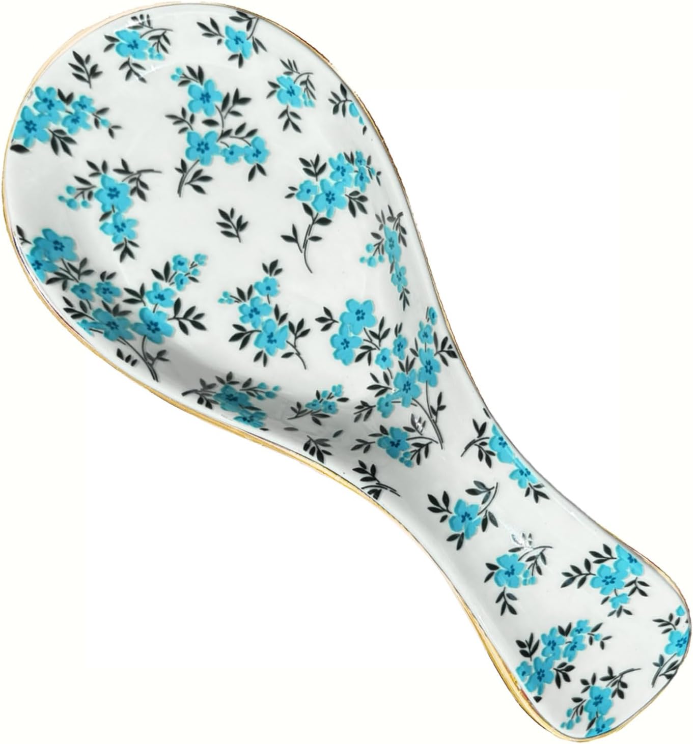 Reposa cucharas cerámica encimera cocina diseño floral