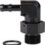 Adaptador 5/16 Púa Manguera 90 Grados Aluminio Negro