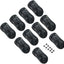 10 Pzas Formas Auto Plástico ABS para Muestra Pintura Negro