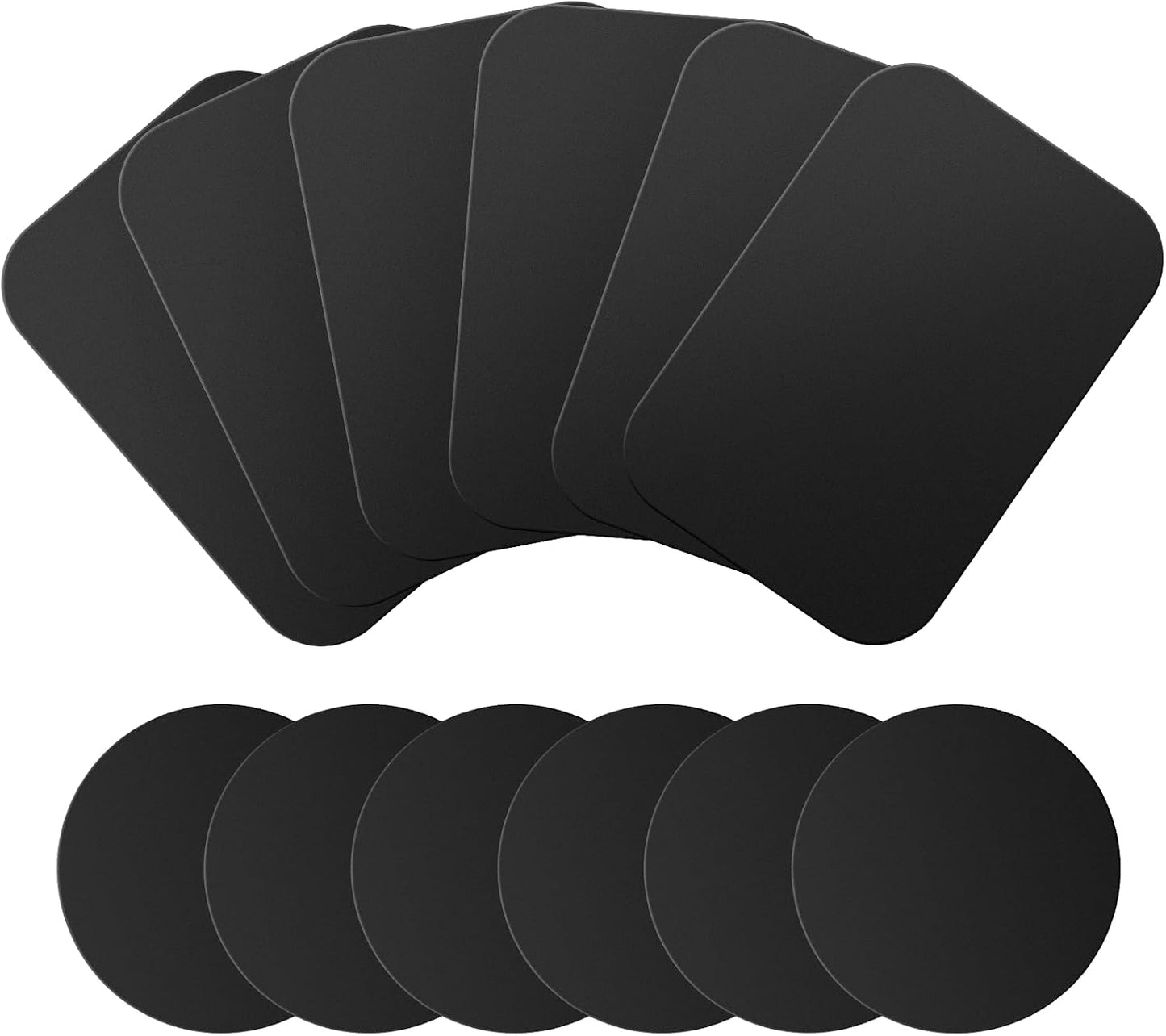 Kit 12 placas magnéticas negro para soporte teléfono coche