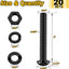 20 Pzas Tornillo 5/16-18x2 Botón Acero Inox 304 Oxidado Negro