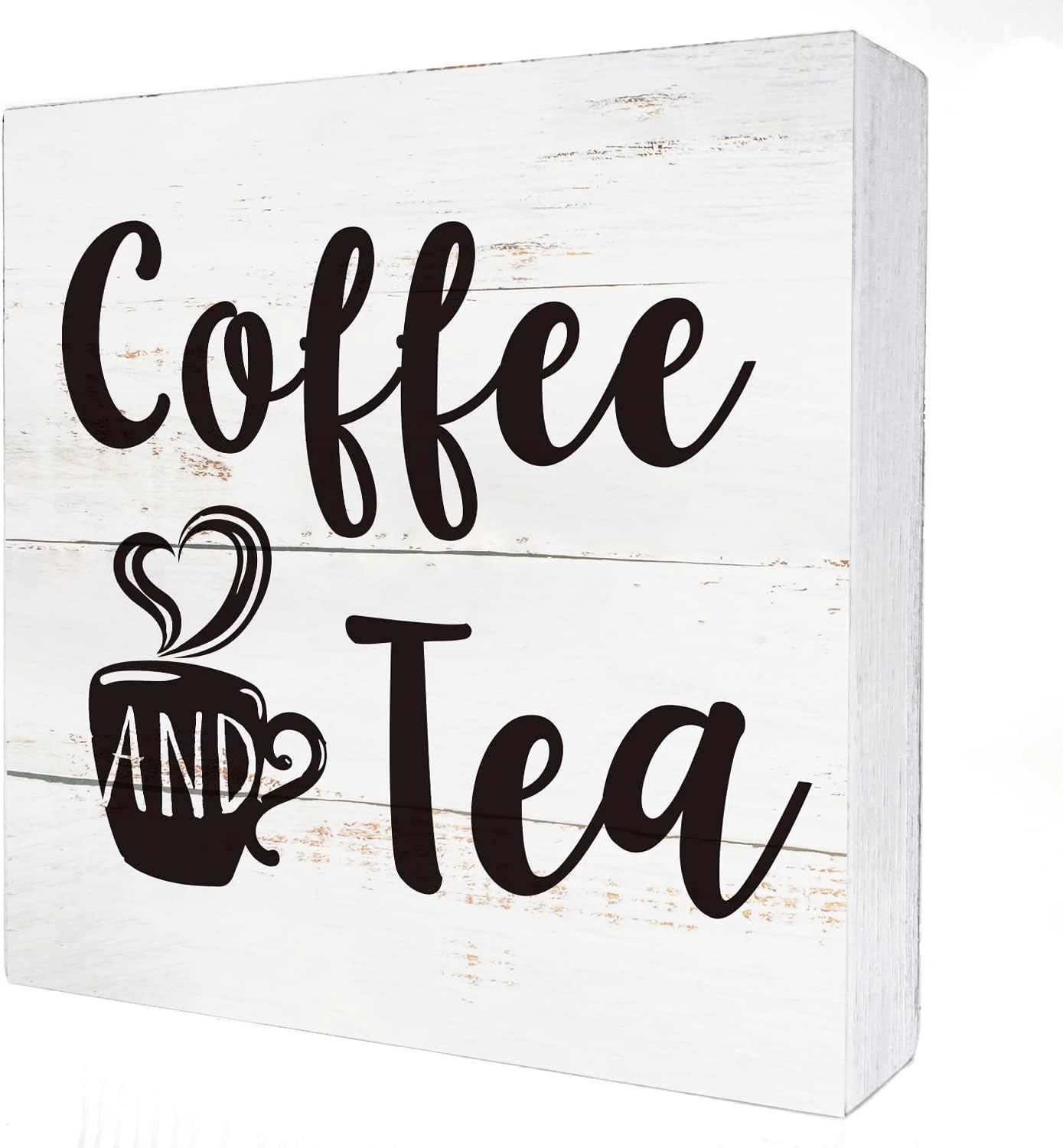 Letrero madera café té caja madera decoración cocina hogar