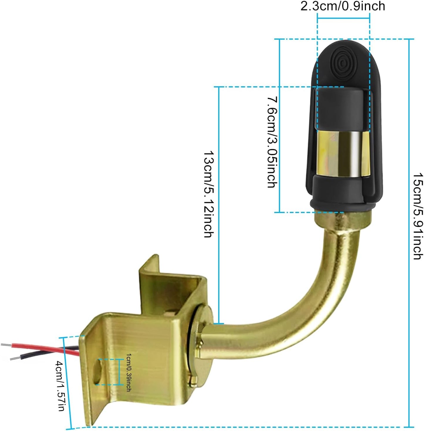 Soporte luz baliza giratoria con cable DIN