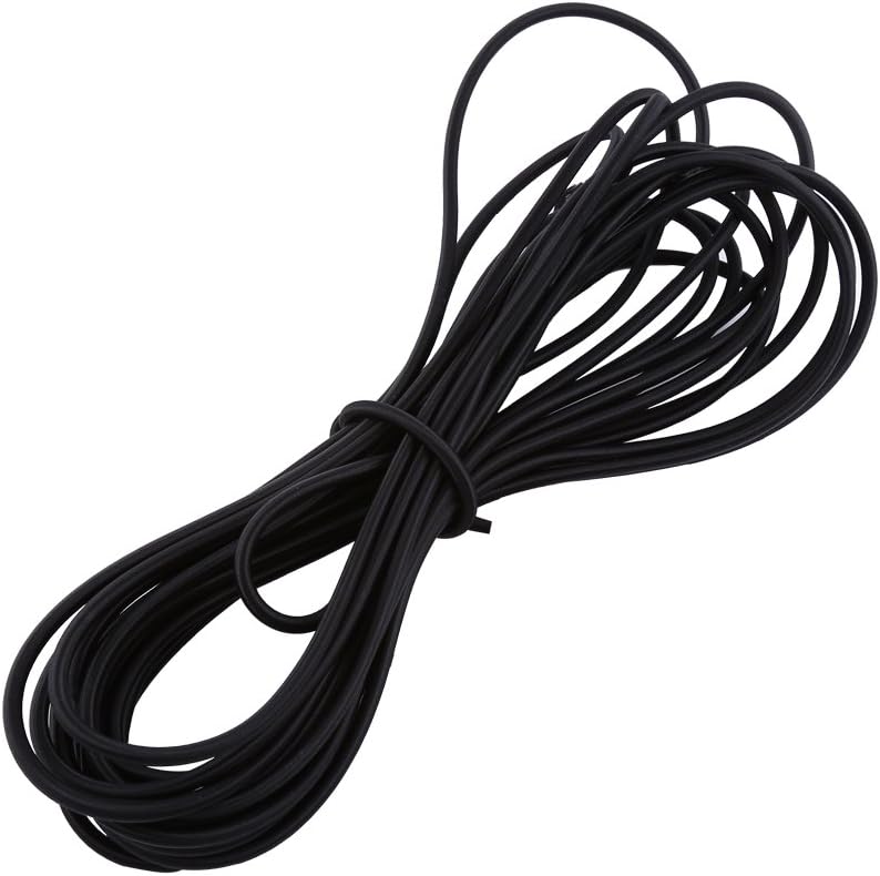 Cordones elásticos 32.8ft para campamento kayak silla negro