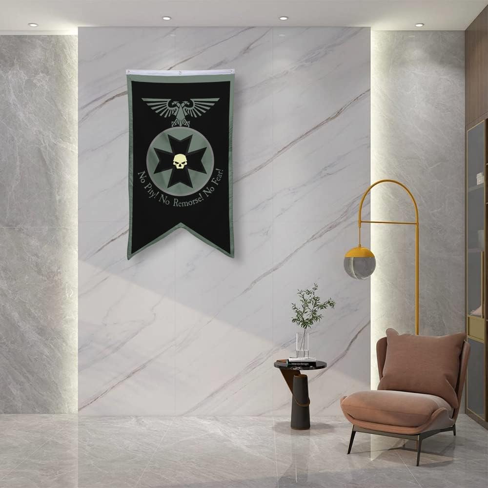 Bandera Templarios Negros 30x50" Decoración Oficina