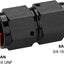 Adaptador 8AN hembra aluminio negro giro recto 2 pzas