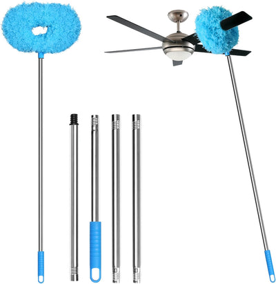 Plumero ventilador poste extensión ajustable Azul