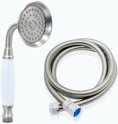 Cabezal ducha vintage forma teléfono lluvia cerámica 59pulg níquel