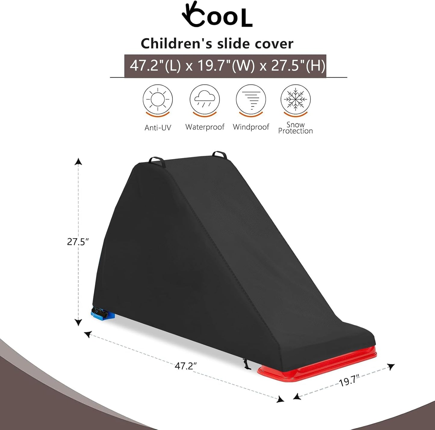 Cubierta deslizante para niños impermeable