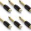 Adaptador RCA a 1/4 mono 6 Pzas