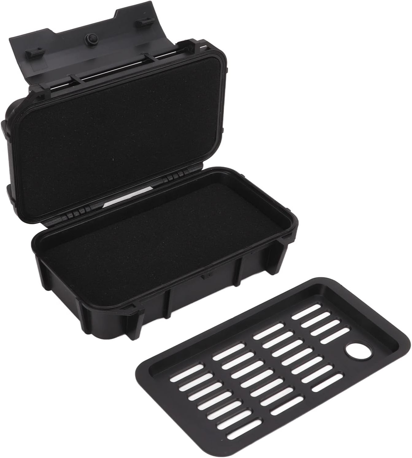 Caja herramientas impermeable ABS doble compartimento negro