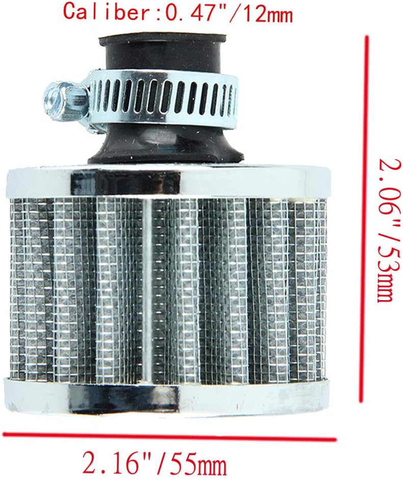 Filtro aire frío 12mm con cono azul pack 4