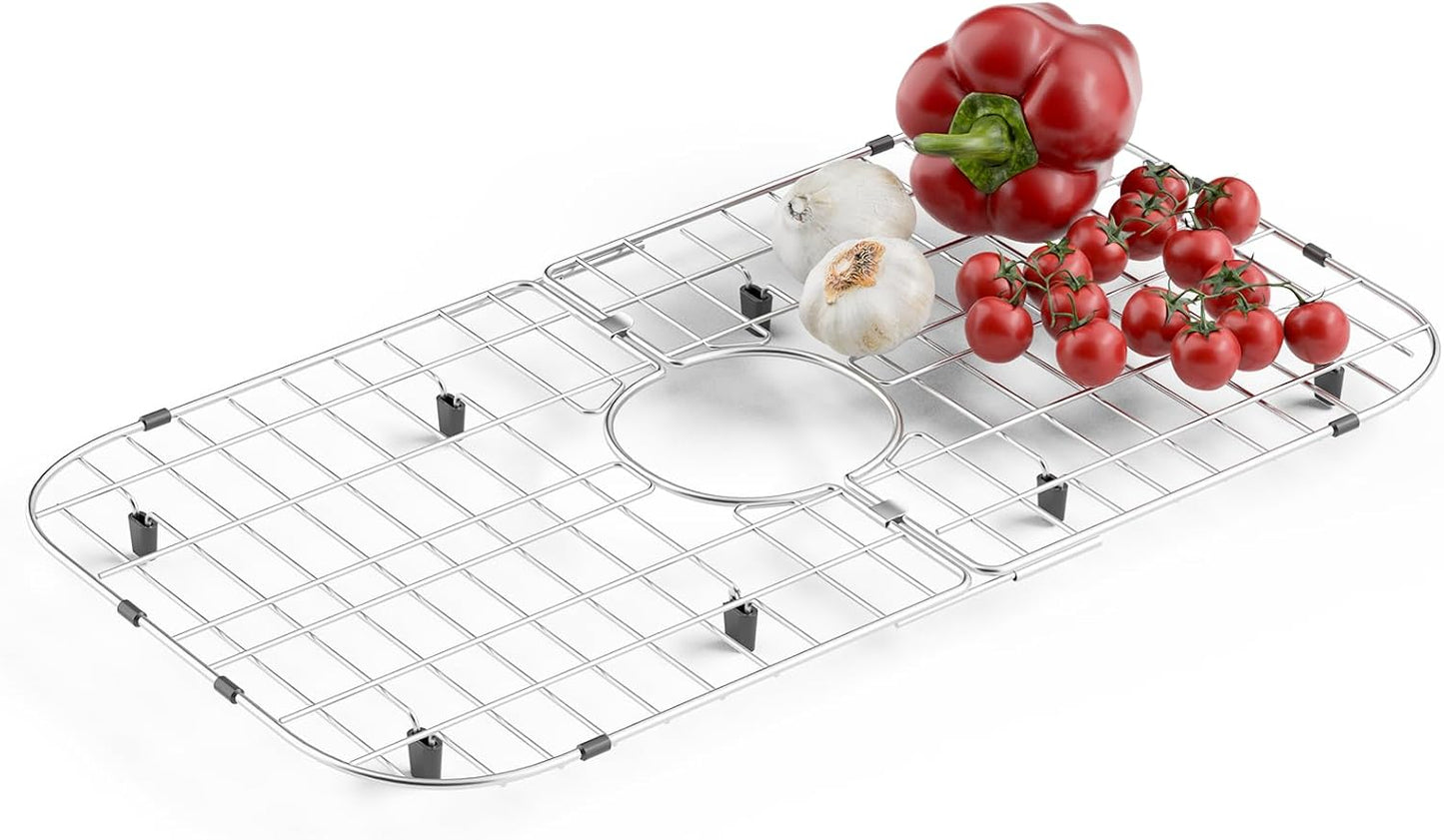 Protector fregadero acero inox 26x14 con drenaje centralizado