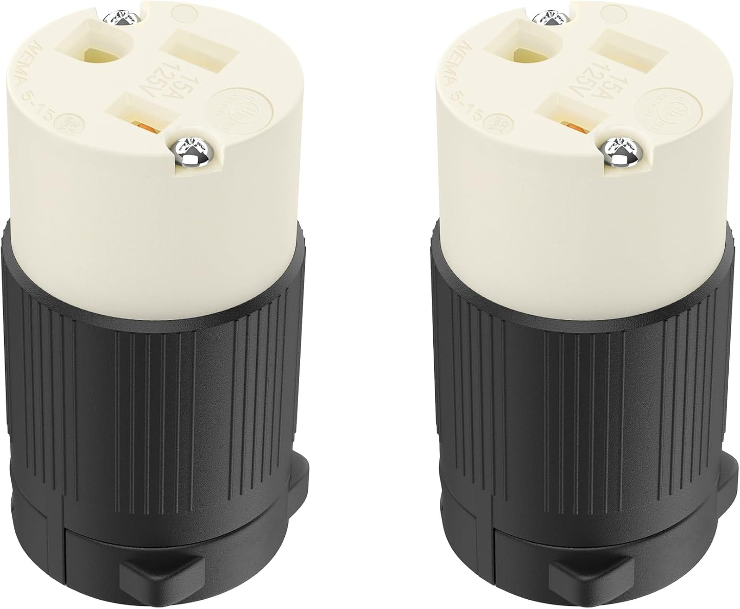 Cable extensión Nema 5-15R 15A 110V 2 polos 3 cables con tierra set 2