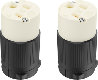 Cable extensión Nema 5-15R 15A 110V 2 polos 3 cables con tierra set 2