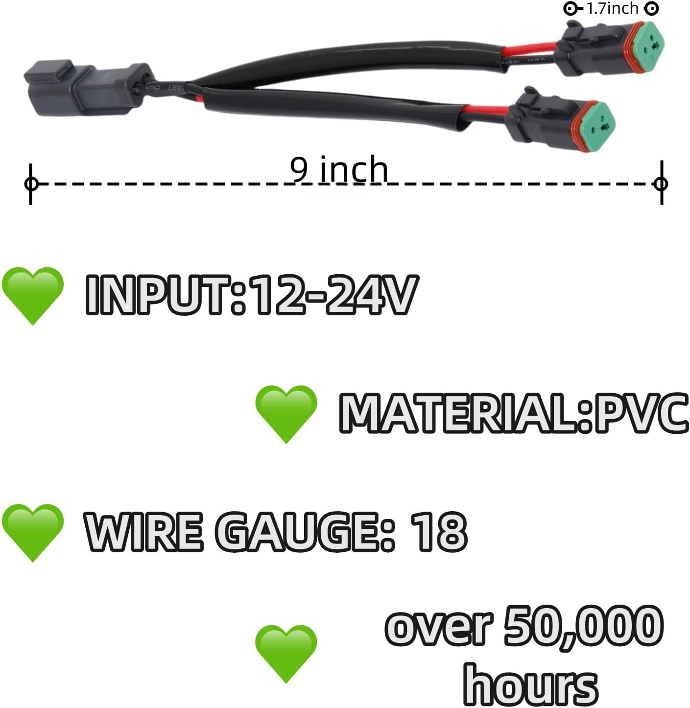 Adaptador conector DT dual para luces antiniebla y techo