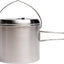 Olla camping acero inox 4000 para fogata y supervivencia
