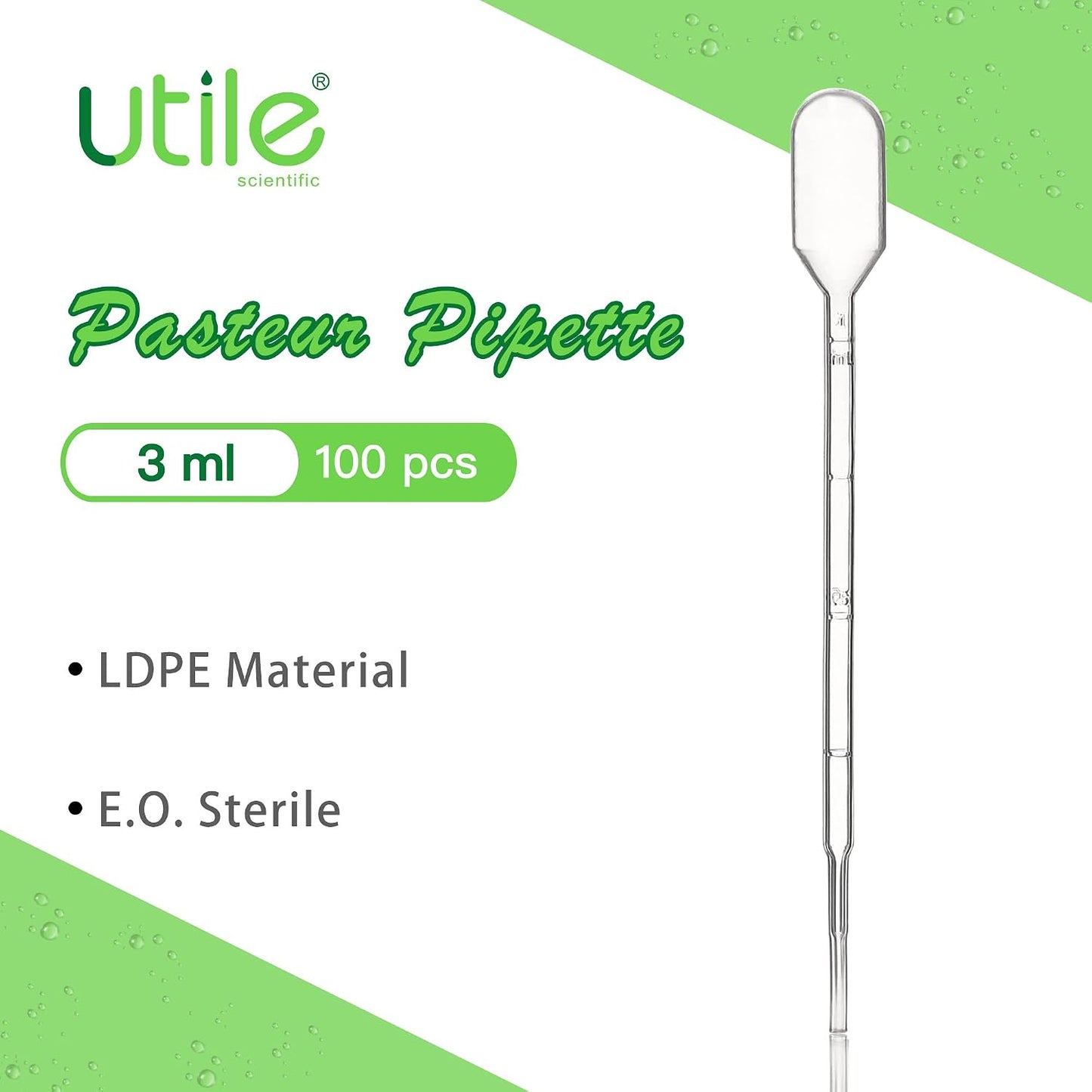 100 Pzas Pipetas Aceite Esencial Polietileno 5.5pulg