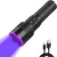 Linterna UV 365nm recargable para detección orina mascotas