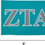 Bandera Zeta Tau Alpha 3x5ft Hermandad Griega