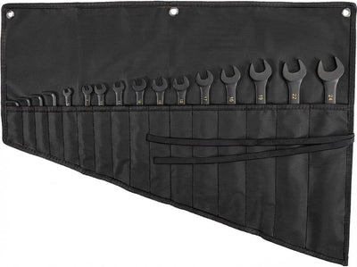 Bolsa enrollable llaves lona negra 16 ranuras con ojales