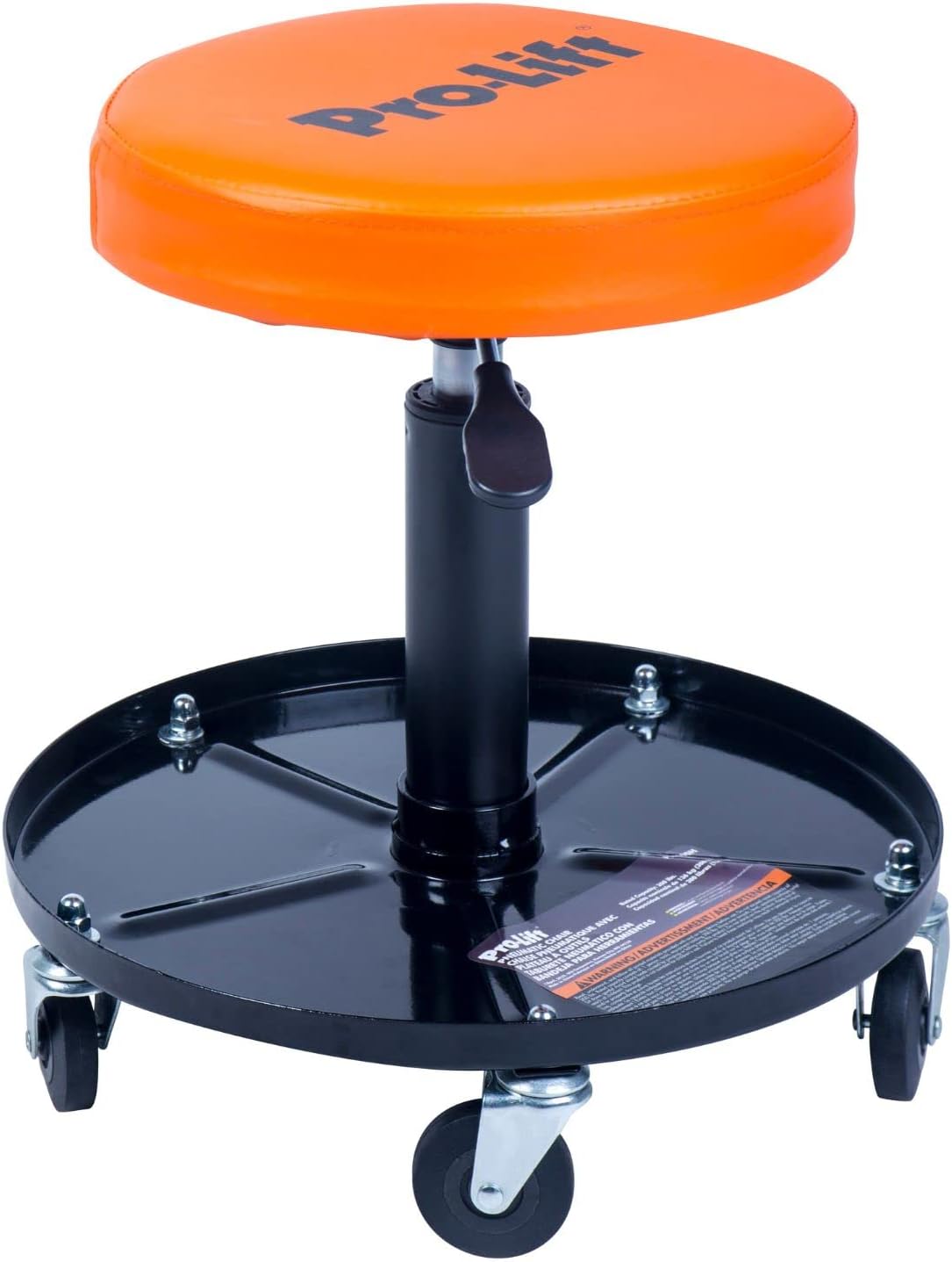 Silla neumática 300lb color negro/naranja