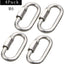Conector cadena acero inox 304 forma D para mosquetón hamaca