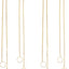 Gancho cadenas oro para colgante bola cristal 18pulg 4uds
