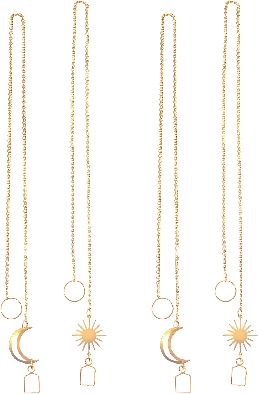 Gancho cadenas oro para colgante bola cristal 18pulg 4uds