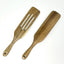 Set 2 Utensilios Madera Teca Ranurados Antiadherentes