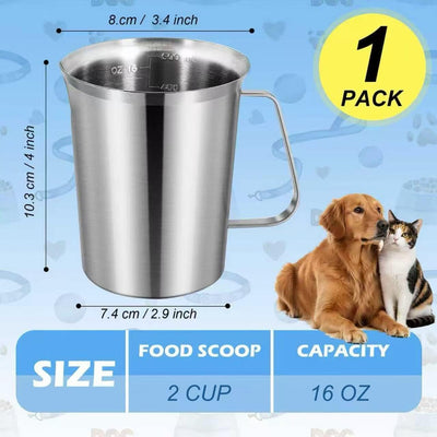 Cuchara acero inox 304 para perros gatos y pájaros