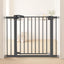 Puerta bebé perro 29.5-40.5pulg metal cierre auto negro