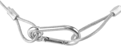 Cables seguridad luces escenario 31.5pulg acero inox 10pzas plateado