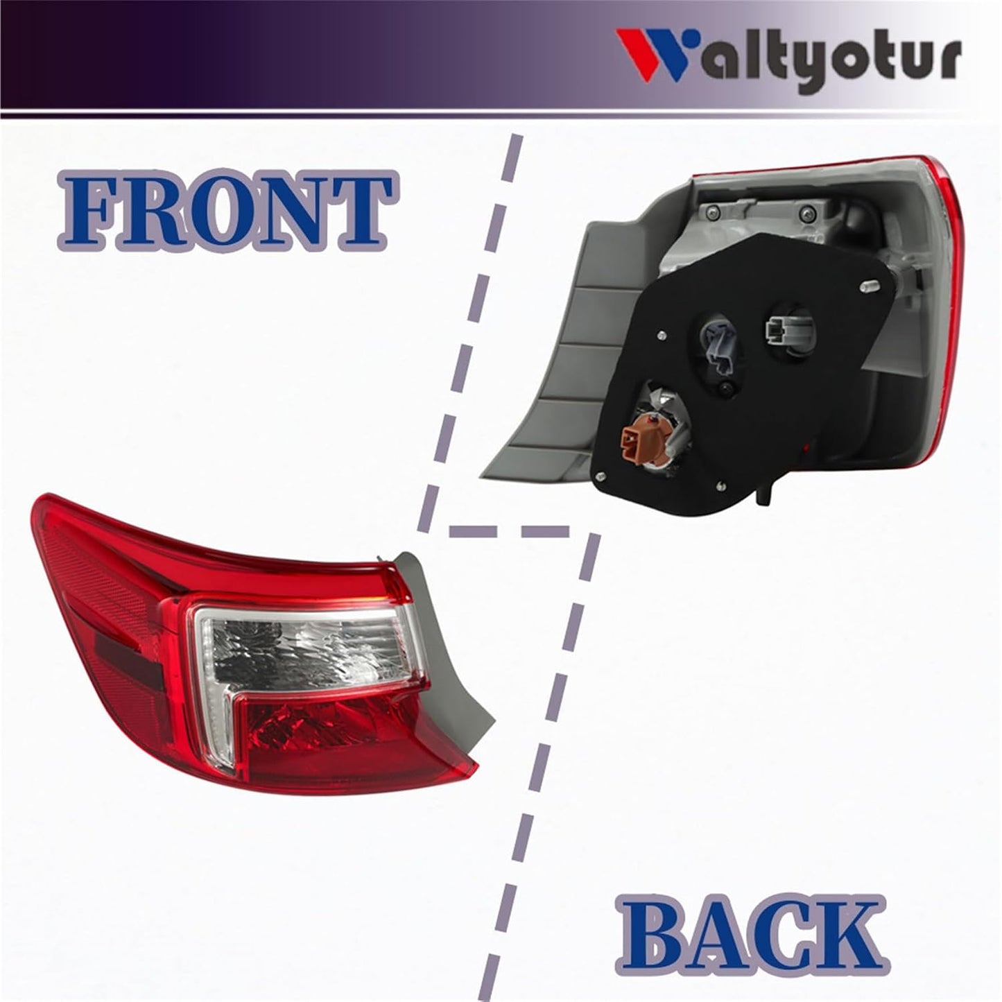 Luces traseras claras/rojas izq conductor repuesto Camry