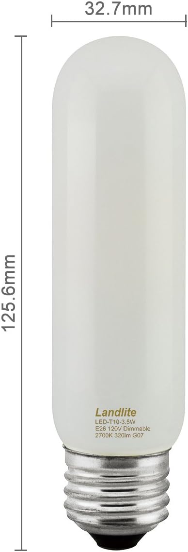 2 Pzas Bombilla T10 Led 120V 5W Vidrio Regulable
