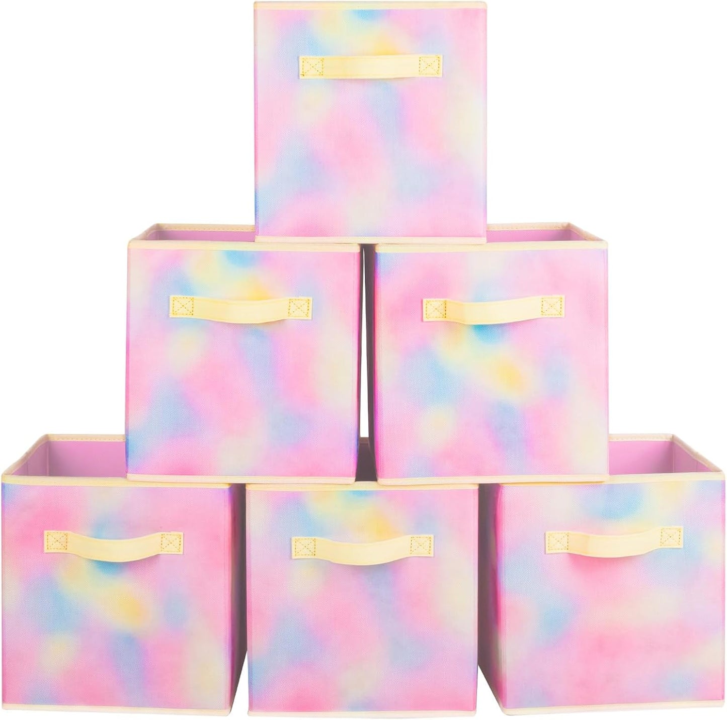 Cubos plegables tela con asas para closet 10.5x11x10.5